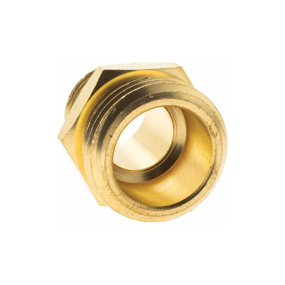 Value Collection Garden Hose Adapter: Male Hose to Male Pipe, 3/4 x 1/2", Brass - 12326