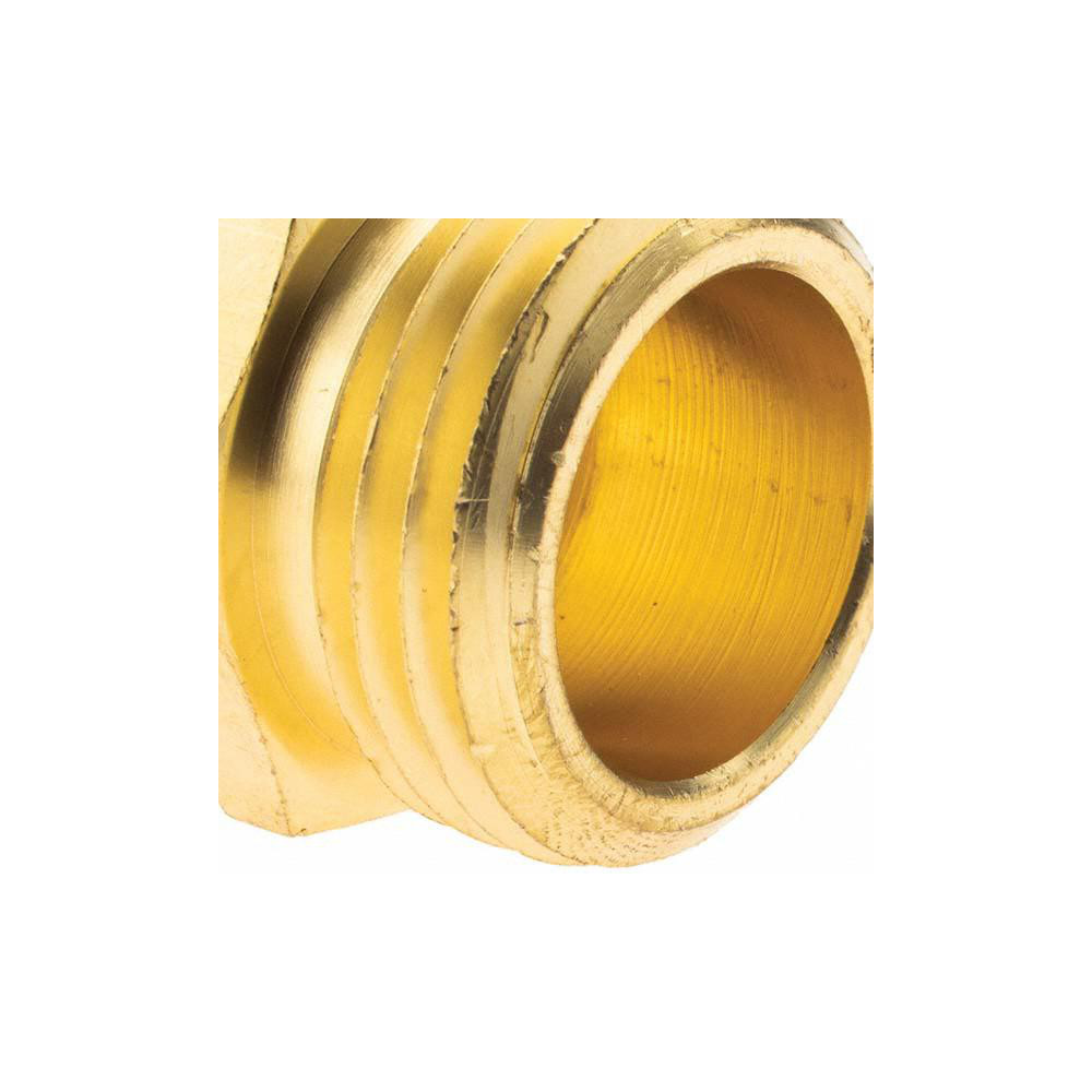 Value Collection Garden Hose Adapter: Male Hose to Male Pipe, 3/4 x 1/2", Brass - 12326