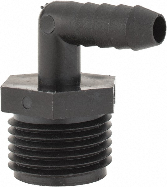 Green Leaf Garden Hose Fitting: Male Hose to Barb, 3/4" MGHT, Polypropylene - EL 3438 GP