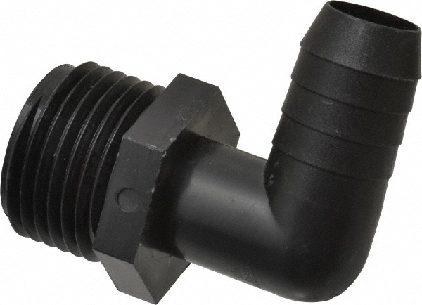 Green Leaf Garden Hose Fitting: Male Hose to Barb, 3/4" MGHT, Polypropylene - EL 3438 GP