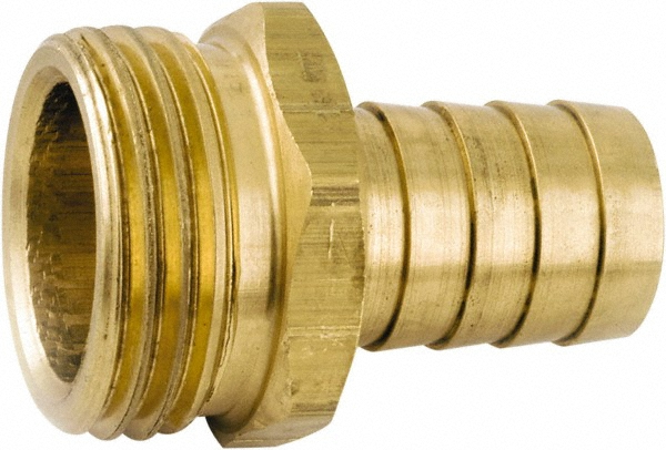 Green Leaf Garden Hose Fitting: Male Hose to Barb, 3/4" MGHT, Polypropylene - EL 3438 GP