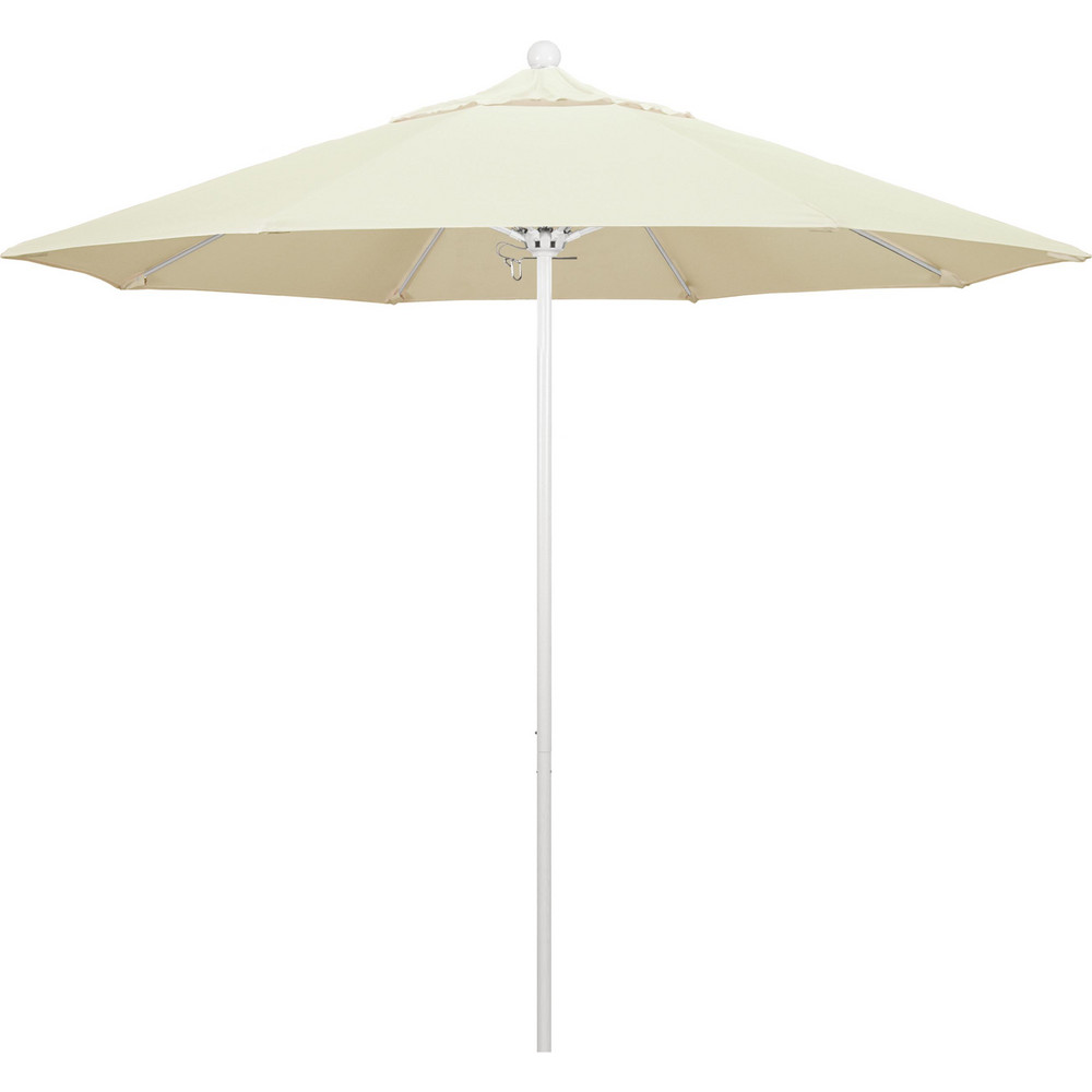 California Umbrella Patio Umbrella: 108" Dia, 8.583' High, Pacifica, Canvas, Aluminum Frame - 194061626771