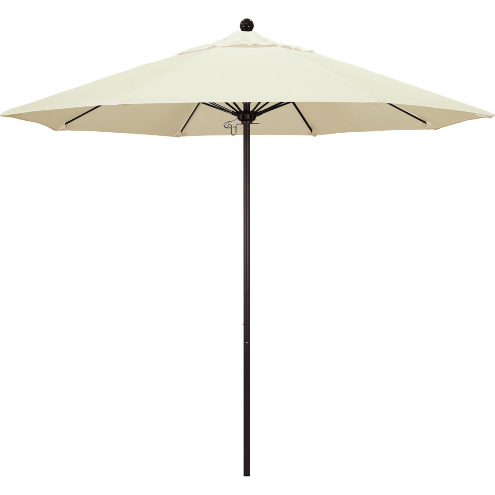 California Umbrella Patio Umbrella: 108" Dia, 8.583' High, Pacifica, Canvas, Aluminum Frame - 194061626771
