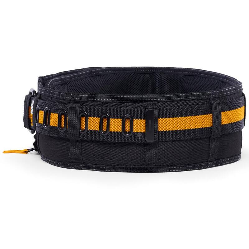 TOUGHBUILT Padded Belt with Steel Buckle and Back Support, Black with ClipTech capability and, heavy-duty construction - TB-CT-40P