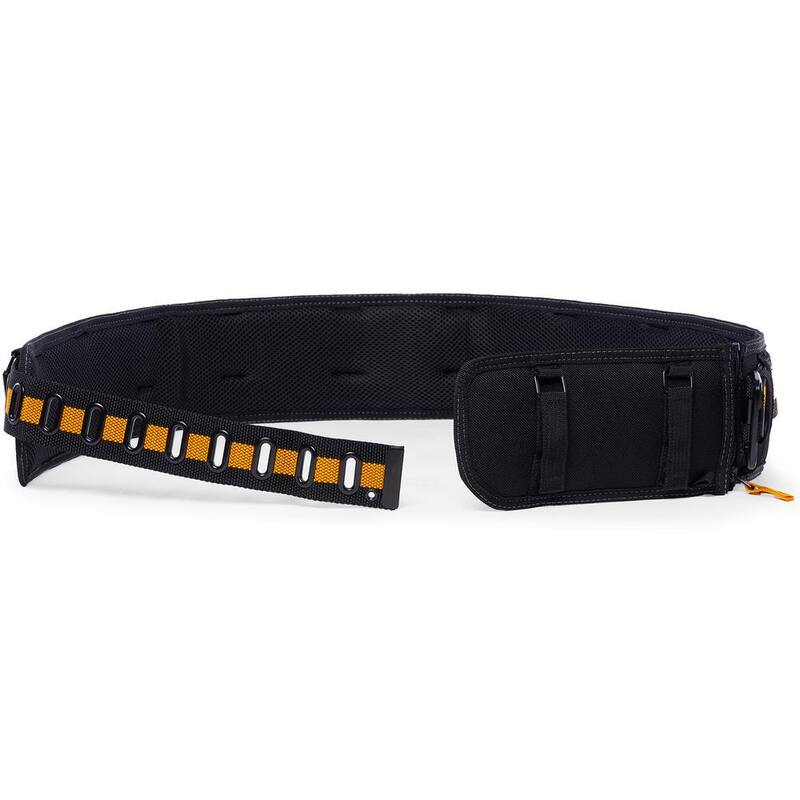 TOUGHBUILT Padded Belt with Steel Buckle and Back Support, Black with ClipTech capability and, heavy-duty construction - TB-CT-40P
