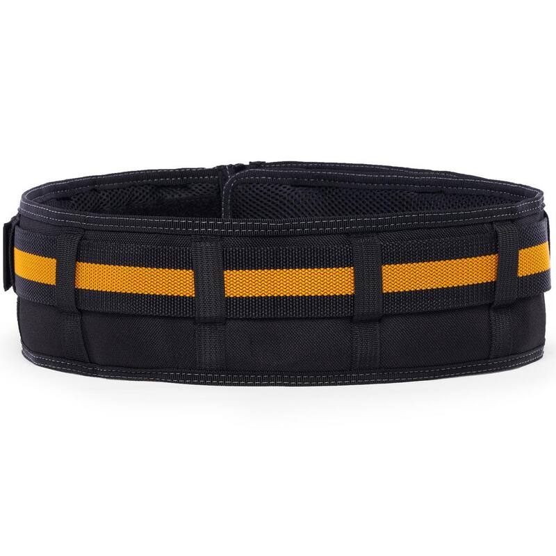 TOUGHBUILT Padded Belt with Steel Buckle and Back Support, Black with ClipTech capability and, heavy-duty construction - TB-CT-40P