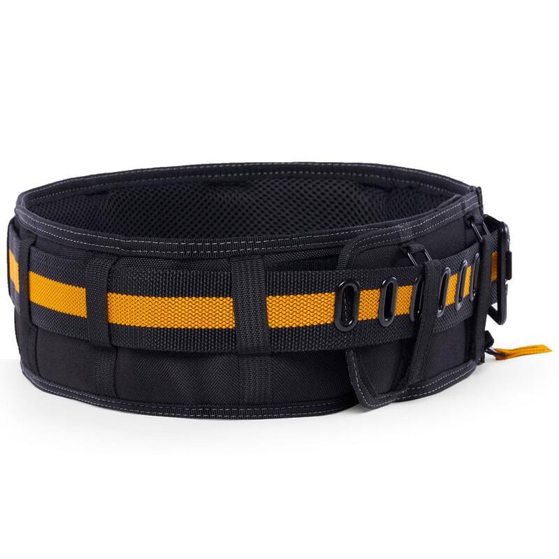 TOUGHBUILT Padded Belt with Steel Buckle and Back Support, Black with ClipTech capability and, heavy-duty construction - TB-CT-40P