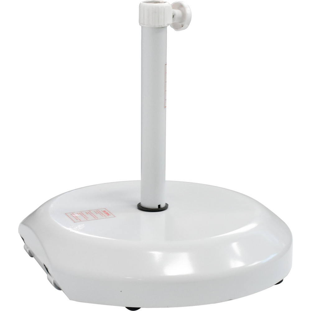 California Umbrella Patio Furniture Parts & Accessories: Umbrella Base, White, Steel Casing/Concrete Filled - 194061628140