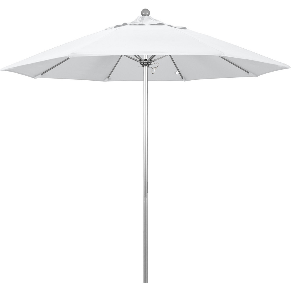 California Umbrella Patio Umbrella: 108" Dia, 8.583' High, Pacifica, Natural, Aluminum Frame - 194061627402