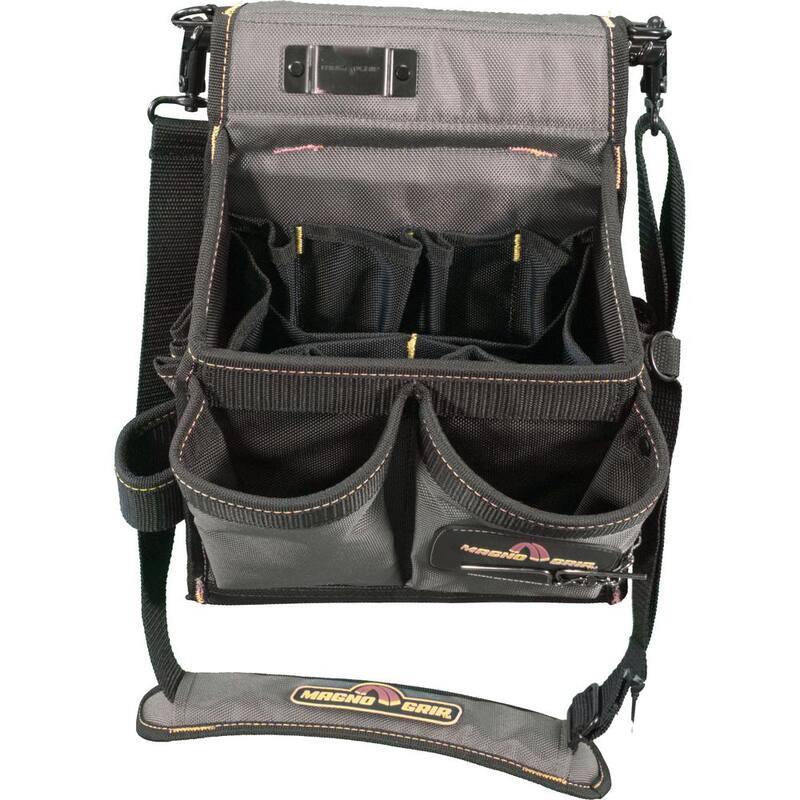 MagnoGrip 20-Pocket Electricians Pouch with Padded Shoulder Strap - 006-598