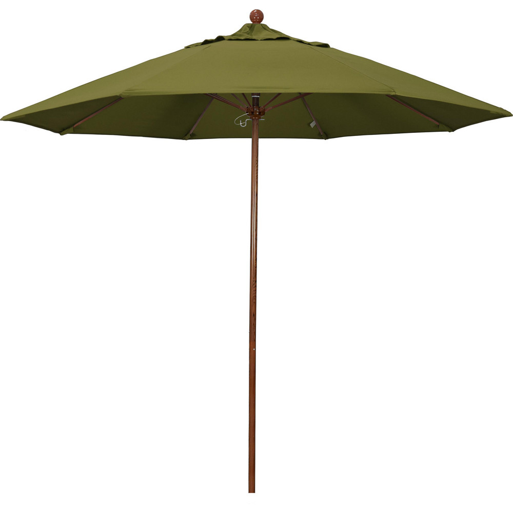 California Umbrella Patio Umbrella: 90" Dia, 8' High, Pacifica, Palm, Aluminum Frame - 194061620243