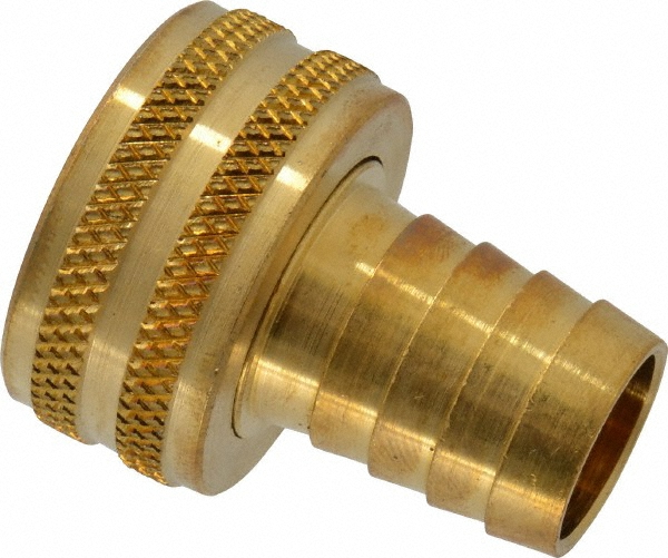 CerroBrass Garden Hose Fitting: Standard Shank Female Swivel, 3/4" NH, Brass - 30033