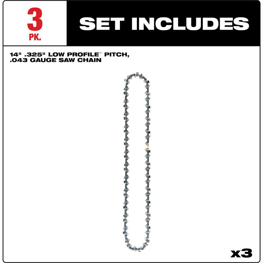 Milwaukee Tool Outdoor Power Equipment Accessories: Accessory Type: Chain; For Use With: M18 FUEL™ 14" Top Handle Chainsaw (2826-20) - 49-16-2819