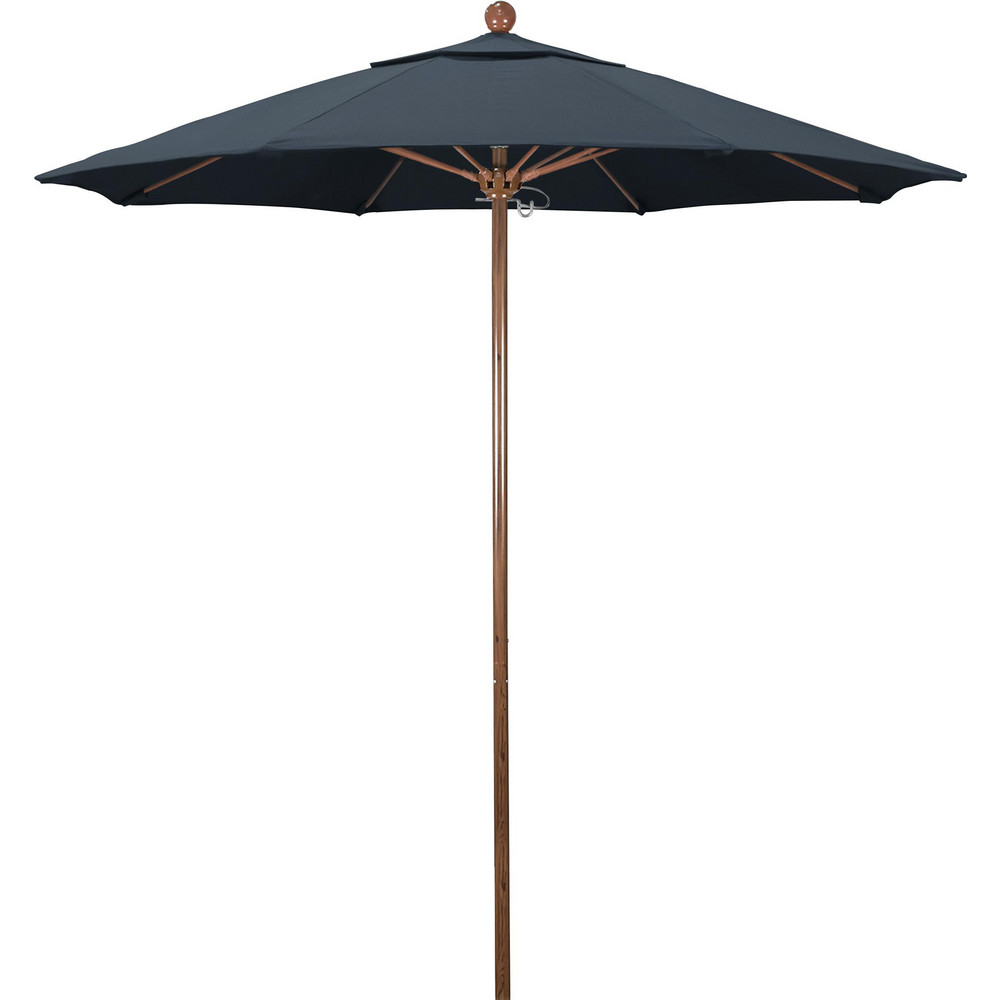 California Umbrella Patio Umbrella: 90" Dia, 8' High, Pacifica, Sapphire Blue, Aluminum Frame - 194061620328