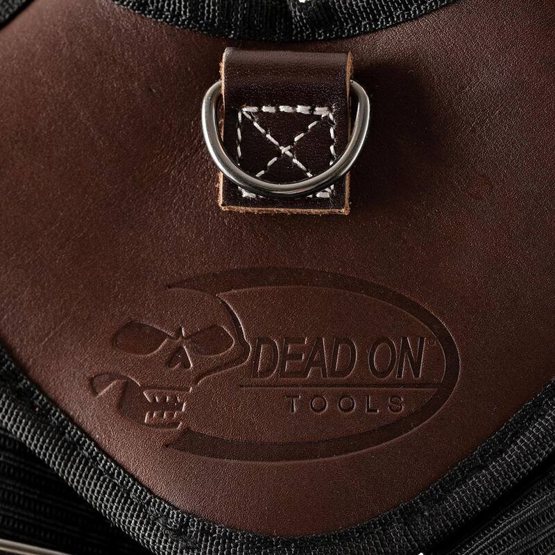 DEAD ON TOOLS Leather Hybrid Weather-Resistant Tool Belt with Suspenders in Black - DO-HSR