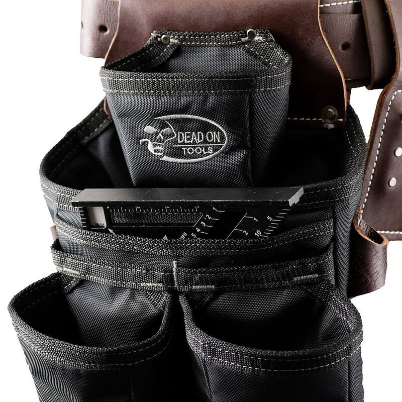 DEAD ON TOOLS Leather Hybrid Weather-Resistant Tool Belt with Suspenders in Black - DO-HSR