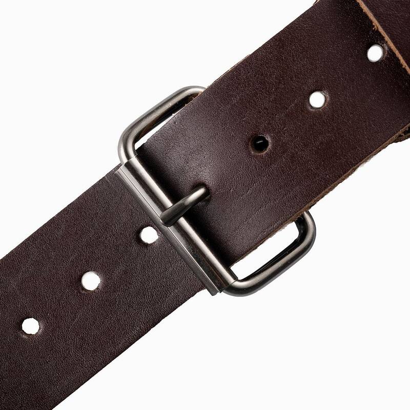 DEAD ON TOOLS Leather Hybrid Weather-Resistant Tool Belt with Suspenders in Black - DO-HSR