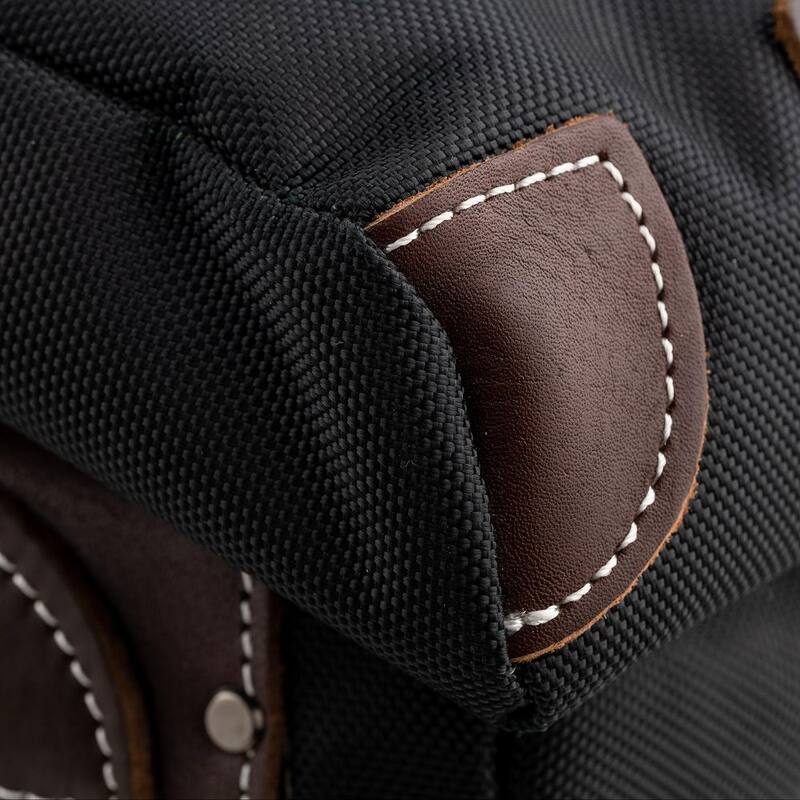 DEAD ON TOOLS Leather Hybrid Weather-Resistant Tool Belt with Suspenders in Black - DO-HSR