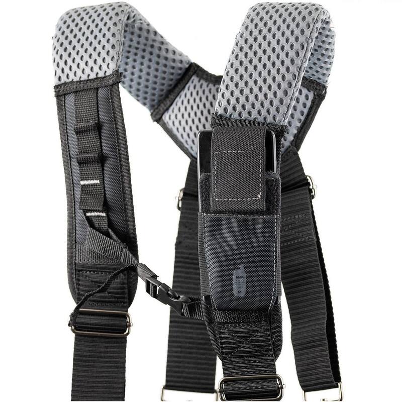 DEAD ON TOOLS Leather Hybrid Weather-Resistant Tool Belt with Suspenders in Black - DO-HSR