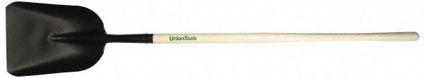 Razor-Back Scooping Shovel: Steel, Square, 18.5" Blade Length - 50140