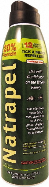 Natrapel Pack of (12) 6-oz Cans 20% Picaridin Continuous Spray - 0006-6878