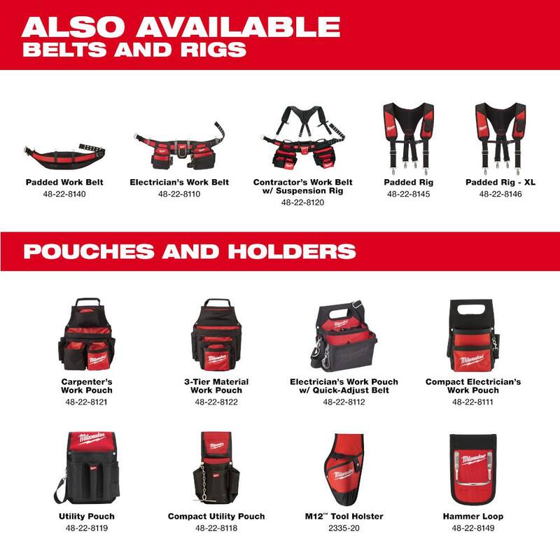 Milwaukee Padded Work Belt - 48-22-8140