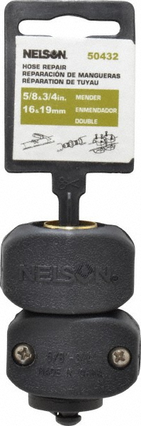 Nelson Garden Hose Fitting: Female, 5/8", Brass & Nylon - 854314-1001