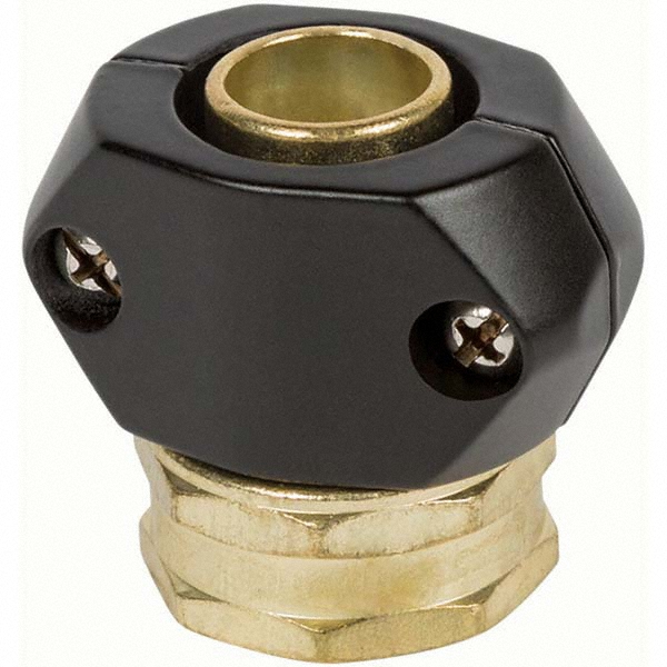 Nelson Garden Hose Fitting: Female, 5/8", Brass & Nylon - 854314-1001