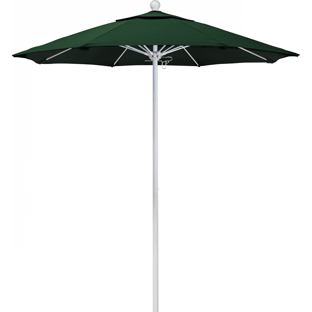 California Umbrella Patio Umbrella: 90" Dia, 7.5' High, Solution Dyed Polyester, Sunset, Aluminum & Fiberglass Frame - 194061357958