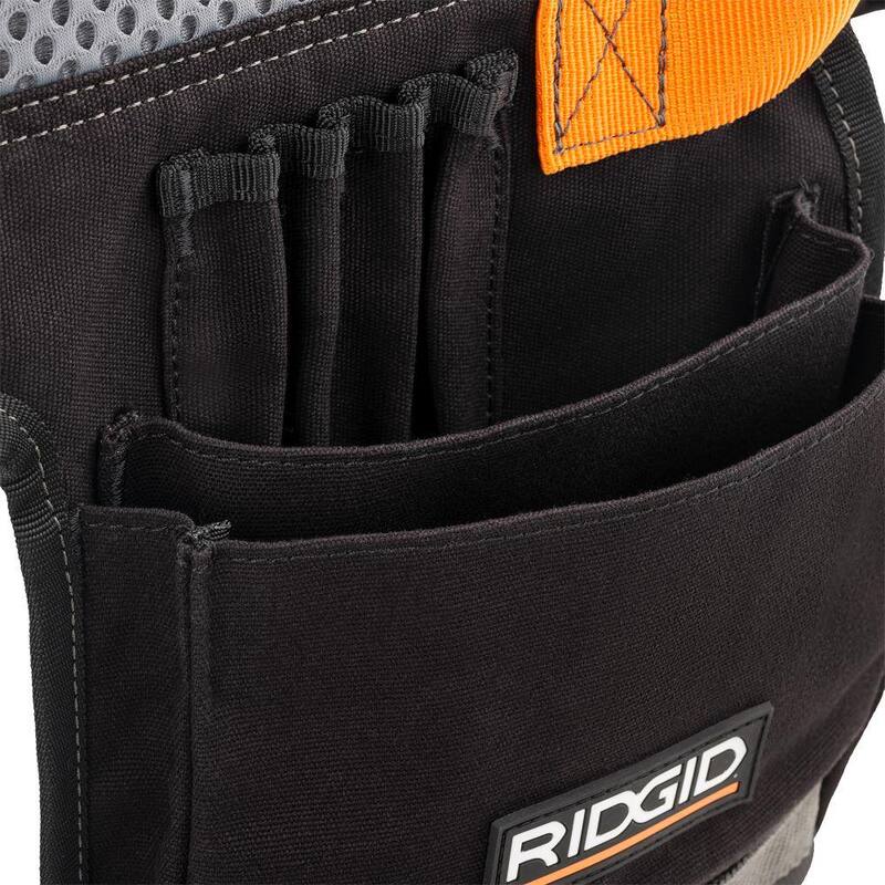 RIDGID 20 in. 13 Pocket Professional Grade Bib Work Apron - RD84300-TH
