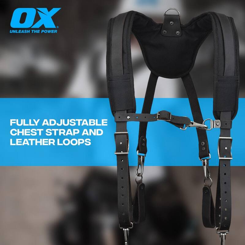 OX TOOLS Pro Oil-Tanned Leather Framing Rig with Suspenders - OX-P263609