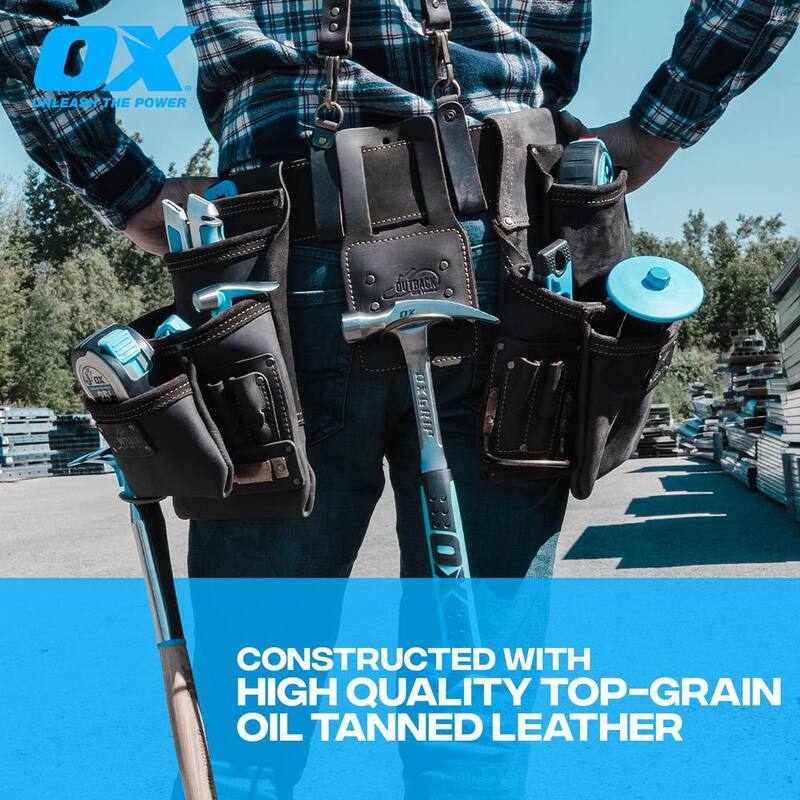 OX TOOLS Pro Oil-Tanned Leather Framing Rig with Suspenders - OX-P263609