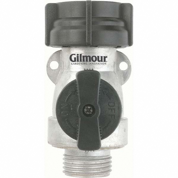 Nelson Garden Hose Shut-Off Valve: Female & Male, 3/4", Metal - 853014-1001