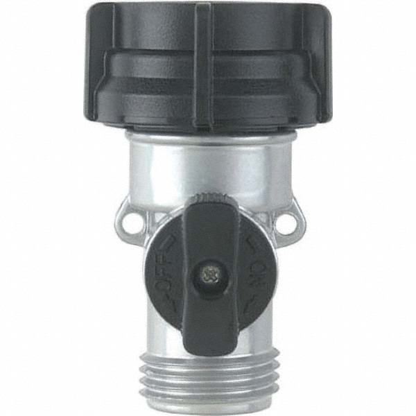 Nelson Garden Hose Shut-Off Valve: Female & Male, 3/4", Metal - 853014-1001