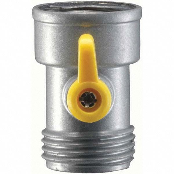 Nelson Garden Hose Shut-Off Valve: Female & Male, 3/4", Metal - 853014-1001