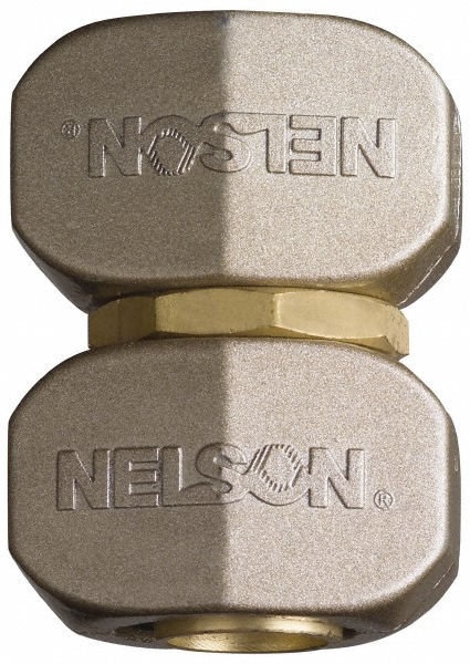 Nelson Garden Hose Fitting: Female, 5/8", Brass & Metal - 855214-1001