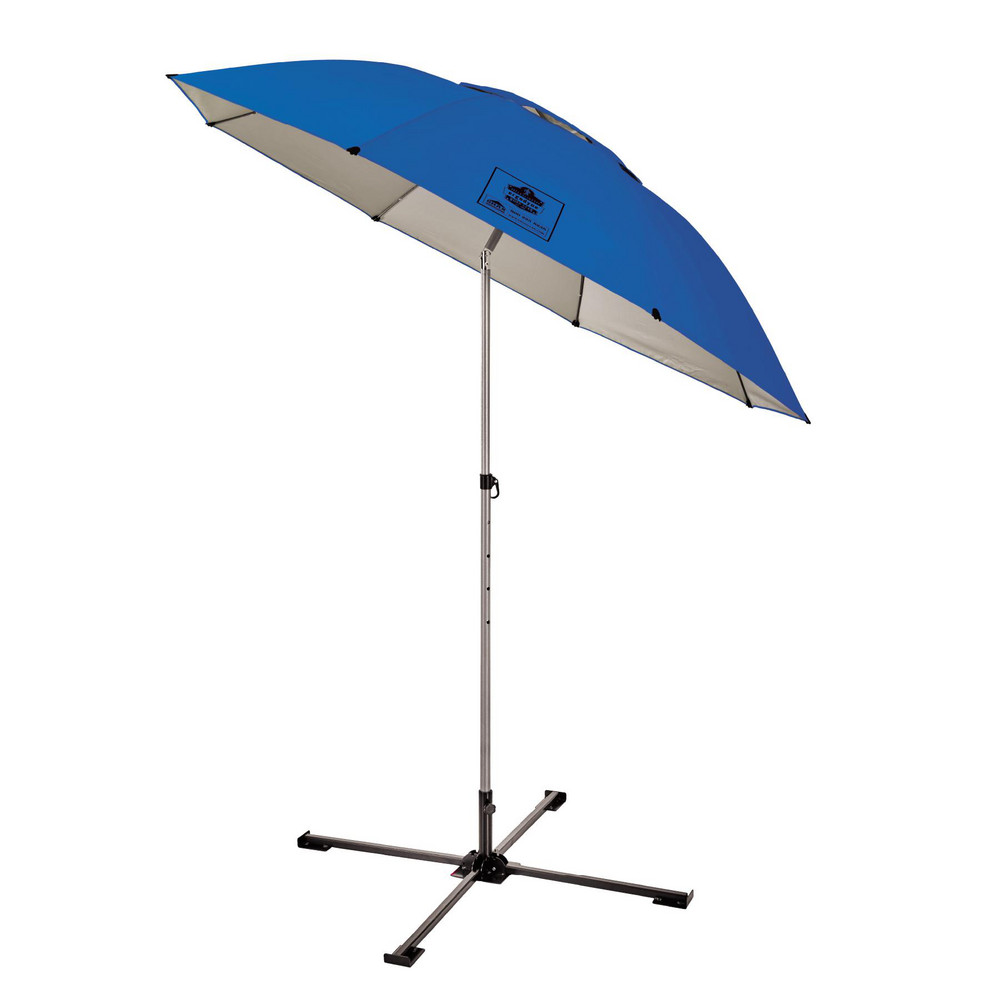 California Umbrella Patio Umbrella: 132" Dia, 11' High, Solution Dyed Polyester, White, Aluminum & Fiberglass Frame - 194061357552