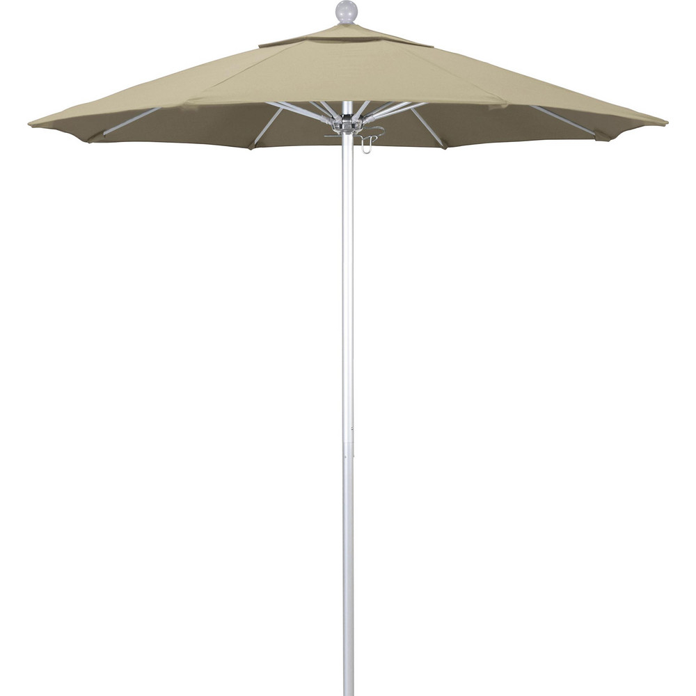California Umbrella Patio Umbrella: 90" Dia, 8' High, Pacifica, Beige, Aluminum Frame - 194061626498