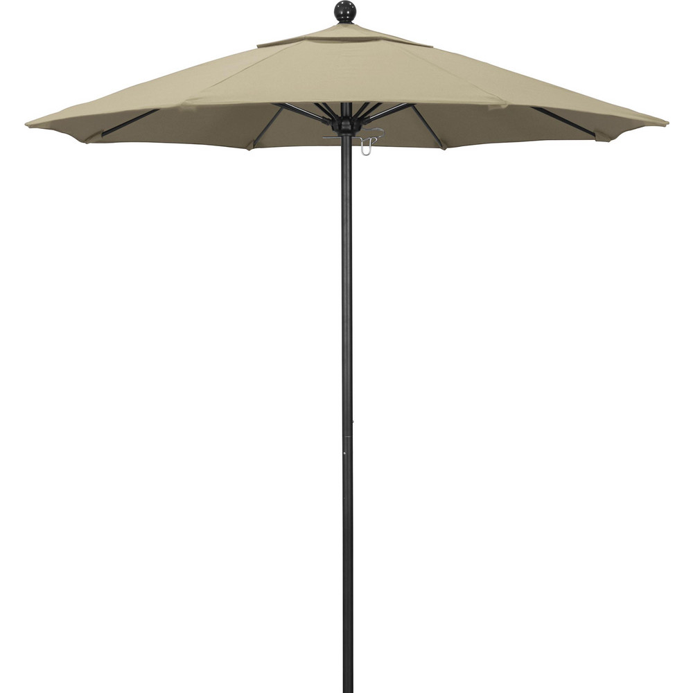 California Umbrella Patio Umbrella: 90" Dia, 8' High, Pacifica, Beige, Aluminum Frame - 194061626498