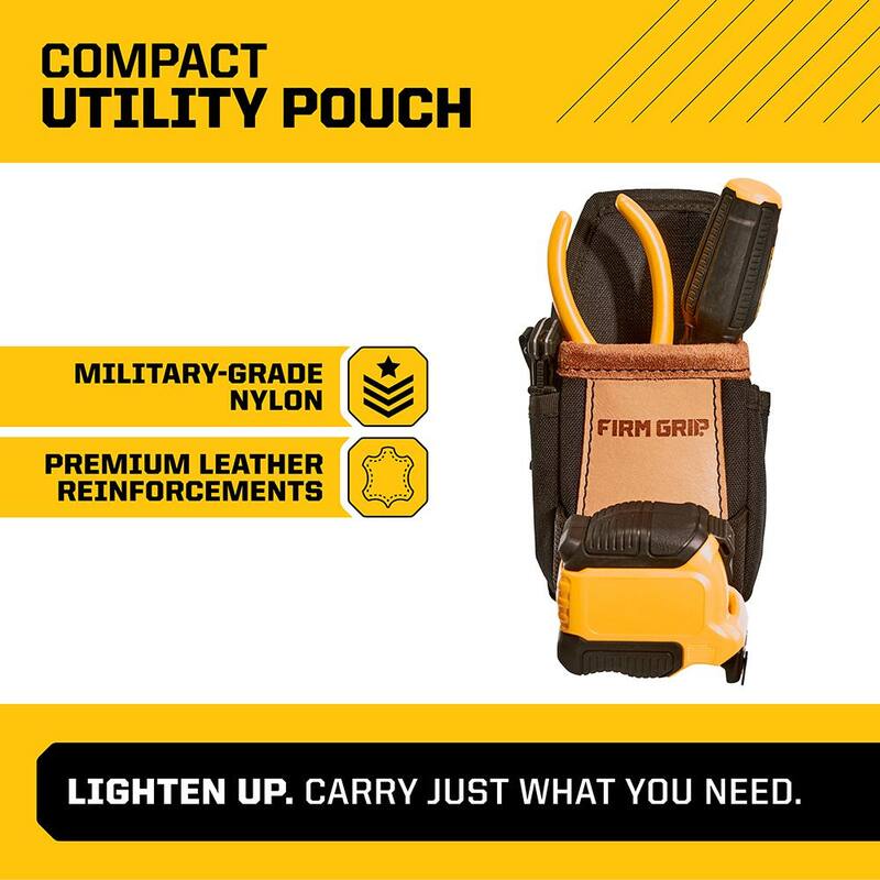 FIRM GRIP Build-A-Rig Hybrid Leather/Nylon Compact Utility Pouch - 1FG-3525