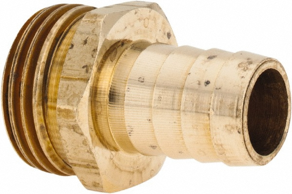 Green Leaf Garden Hose Fitting: Male Hose to Barb, 3/4" MGHT, Nylon - EL 3438 G