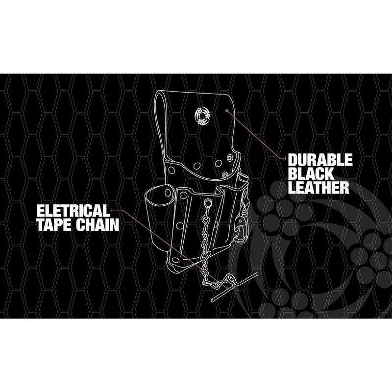 Southwire 5 Pocket Leather Tool Pouch with Electrical Tape Chain - 58283140