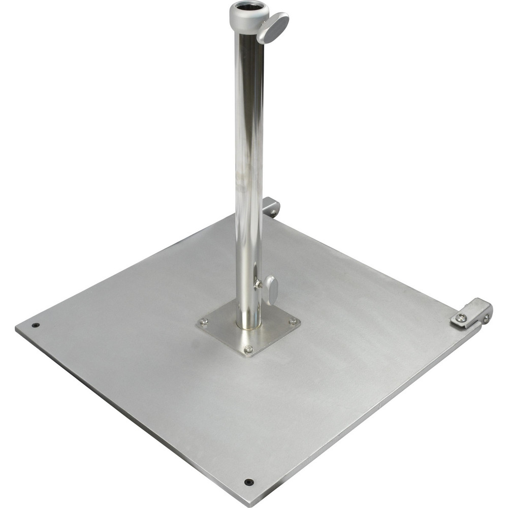 California Umbrella Patio Furniture Parts & Accessories: Umbrella Base, Silver, Galvanized Steel - 194061628133