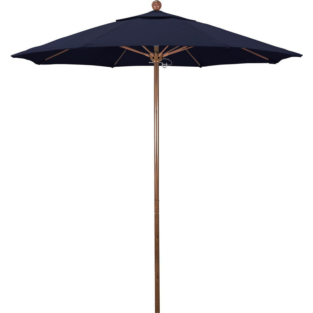 California Umbrella Patio Umbrella: 90" Dia, 8' High, Olefin, Sunset, Aluminum Frame - 194061620854