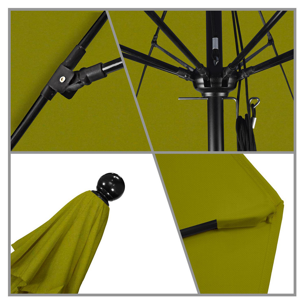California Umbrella Patio Umbrella: 132" Dia, 8.917' High, Pacifica, Ginkgo, Aluminum Frame - 194061619247