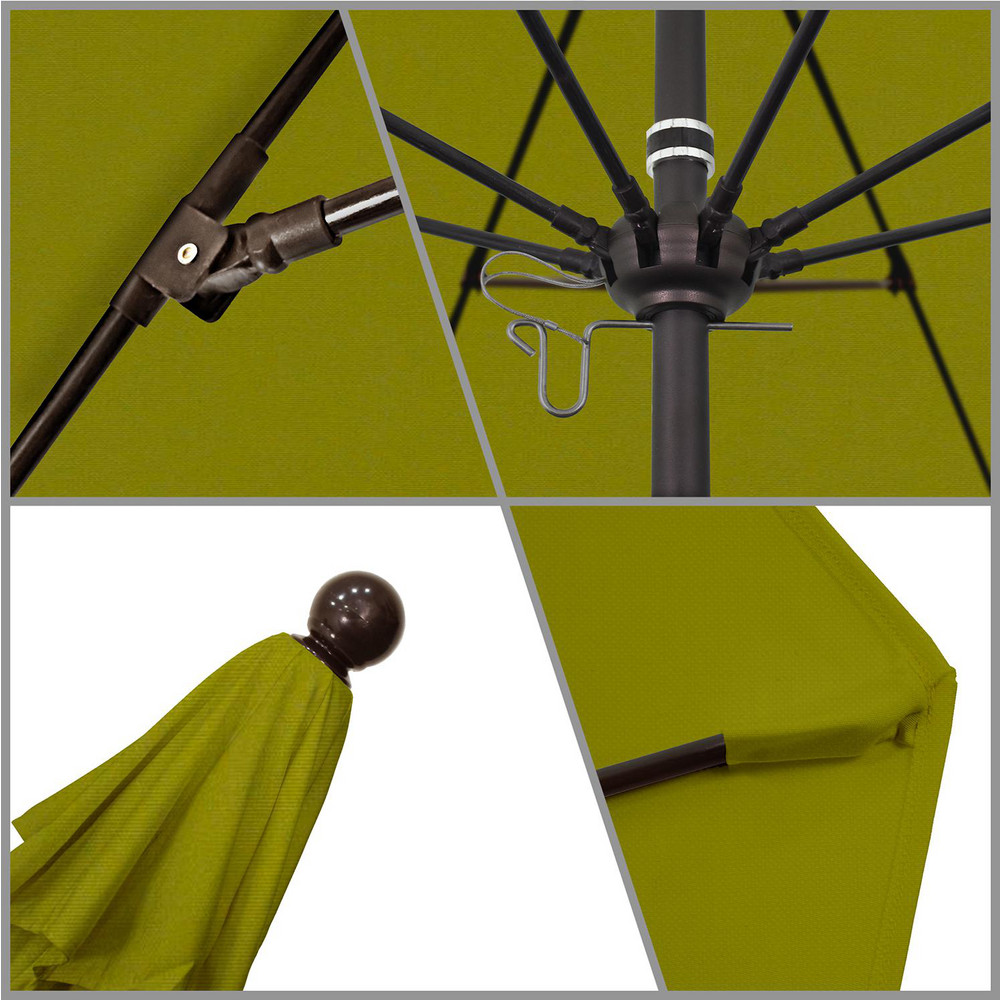 California Umbrella Patio Umbrella: 132" Dia, 8.917' High, Pacifica, Ginkgo, Aluminum Frame - 194061619247