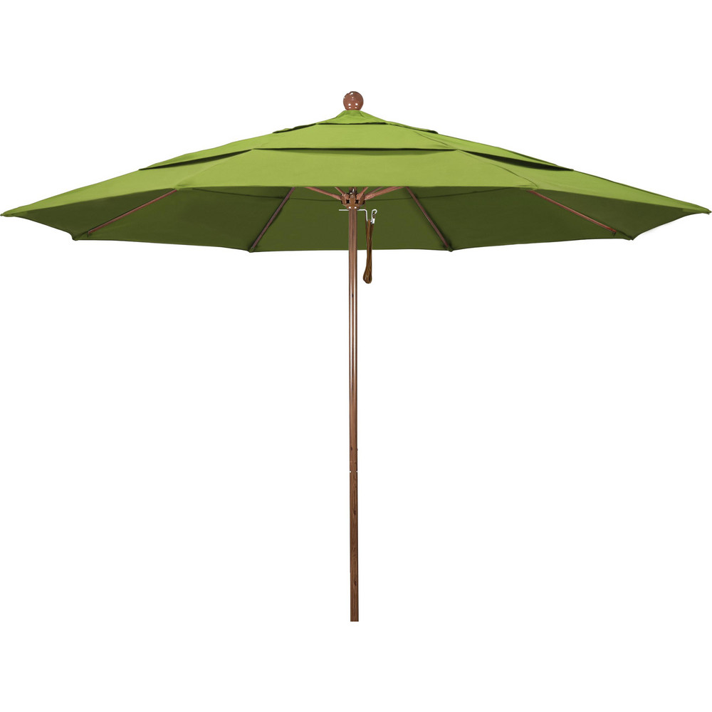 California Umbrella Patio Umbrella: 132" Dia, 8.917' High, Pacifica, Ginkgo, Aluminum Frame - 194061619247