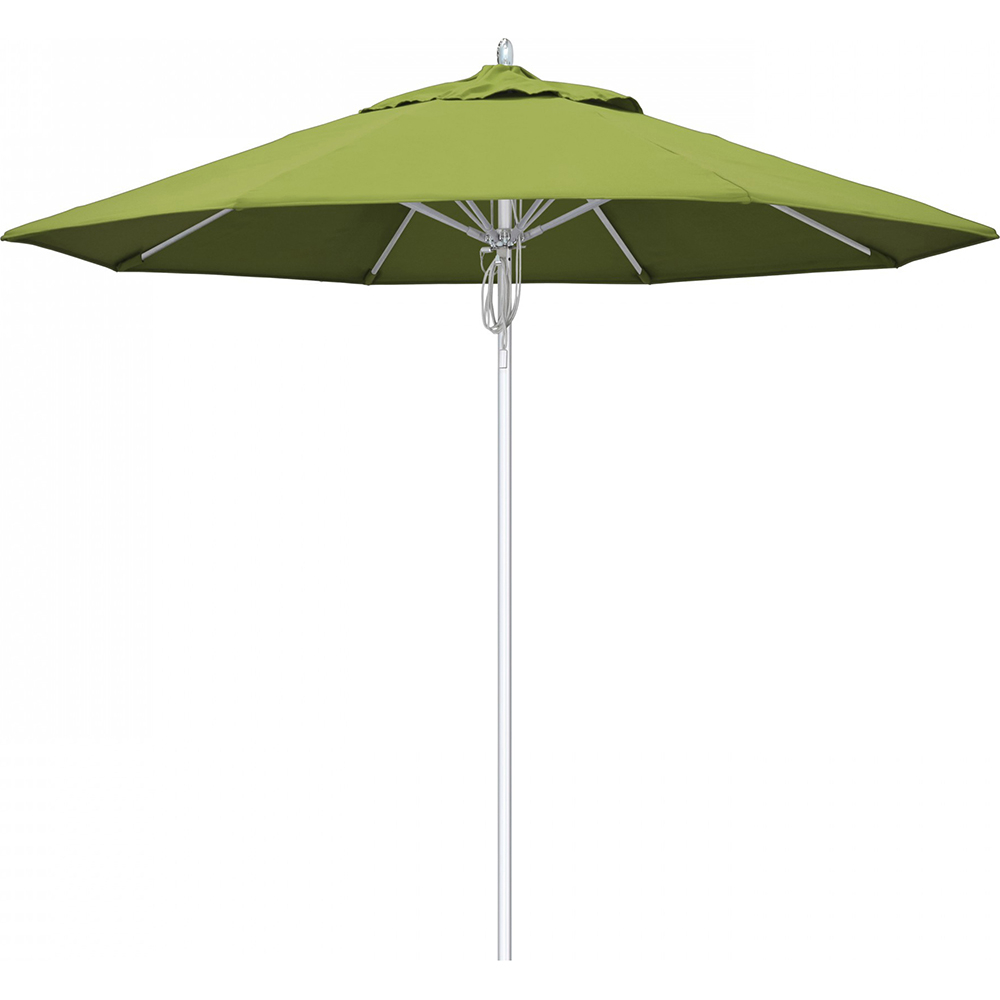 California Umbrella Patio Umbrella: 108" Dia, 9' High, Solution Dyed Acrylic, Tuscan, Aluminum & Fiberglass Frame - 194061358726