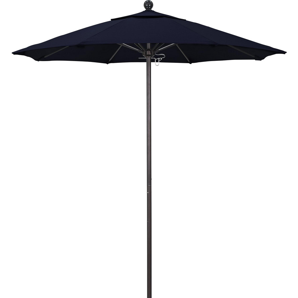 California Umbrella Patio Umbrella: 90" Dia, 8' High, Pacifica, Navy Blue, Aluminum Frame - 194061620298