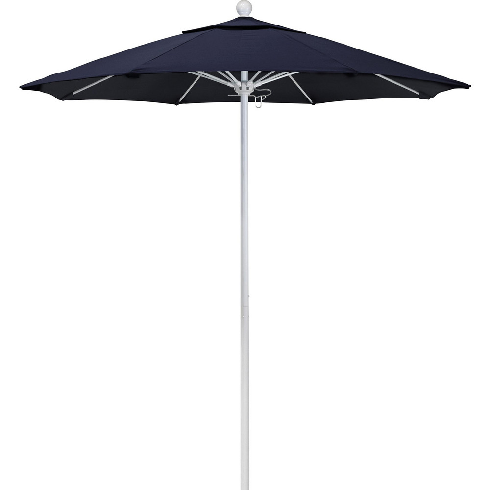 California Umbrella Patio Umbrella: 90" Dia, 8' High, Pacifica, Navy Blue, Aluminum Frame - 194061620298